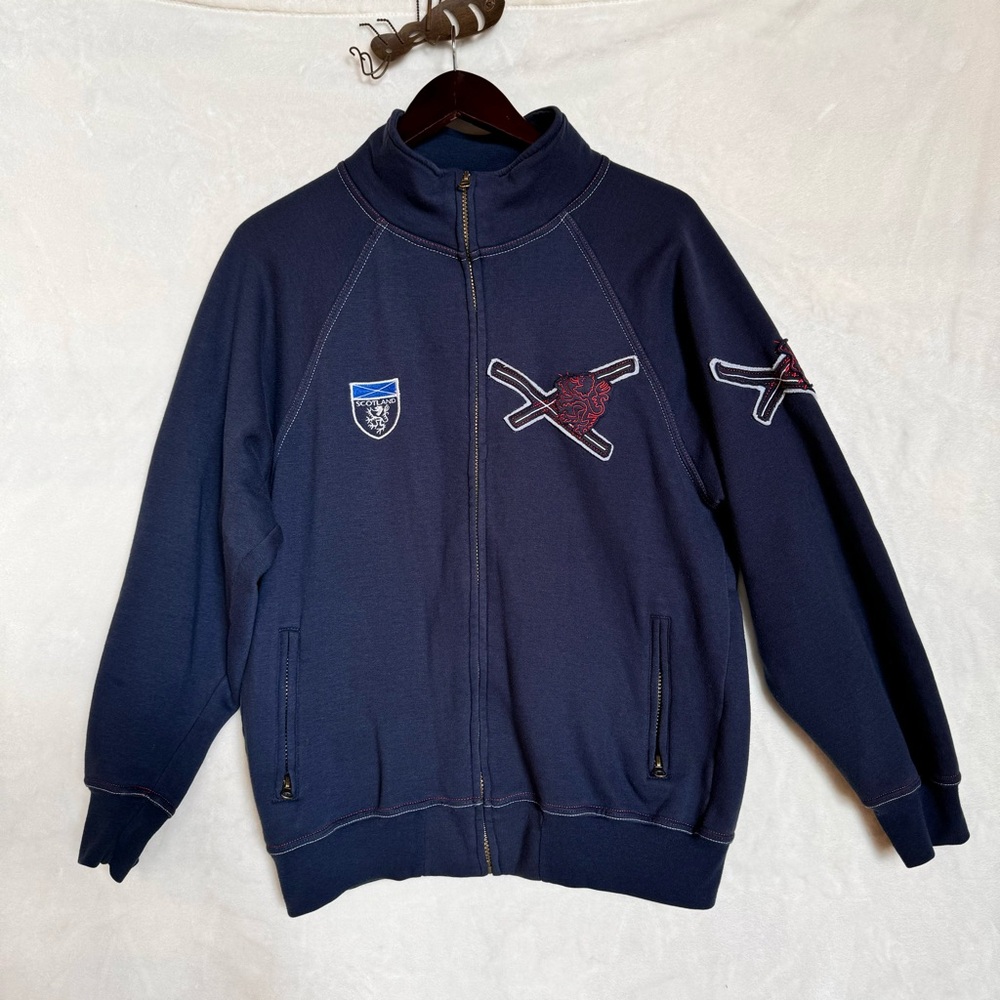 Scotland Blue Full Zip Sweater Jacket Men’s Size Medium